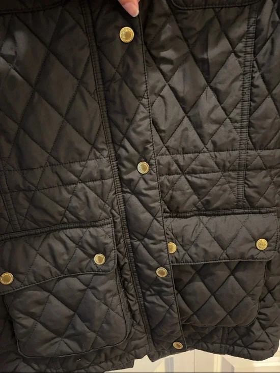 Barbour Black Quilted Hooded Puffer Jacket - Picture 5 of 8